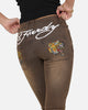 Ed Hardy Women's Tiger Bootcut Jeans Brown