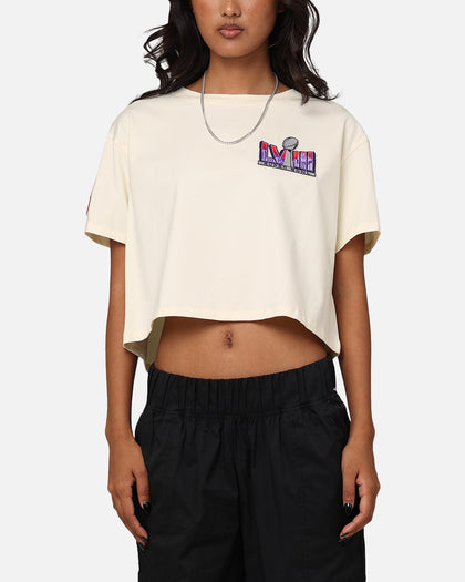 Pro Standard Women's NFL Las Vegas Super Bowl LVIII Croppec Boxy T-Shirt Eggshell