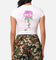 Playboy Women's Rose Stacked Baby T-Shirt White