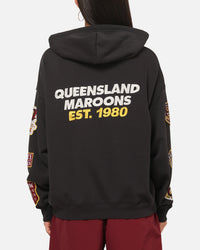 Mitchell & Ness Queensland Maroon 8 Straight Box Hoodie Washed Black