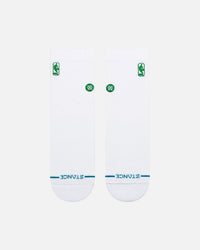 Stance NBA Logoman Quarter Socks White/Green
