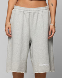 Ed Hardy Baggy Fleece Shorts Grey Marle