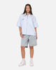 Carre Oxford Stripe Zip Up Shirt Blue/White Stripe