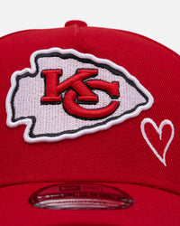 New Era Kansas City Chiefs 'Team Color Hearts' 9FORTY A-Frame Snapback Official Team Color