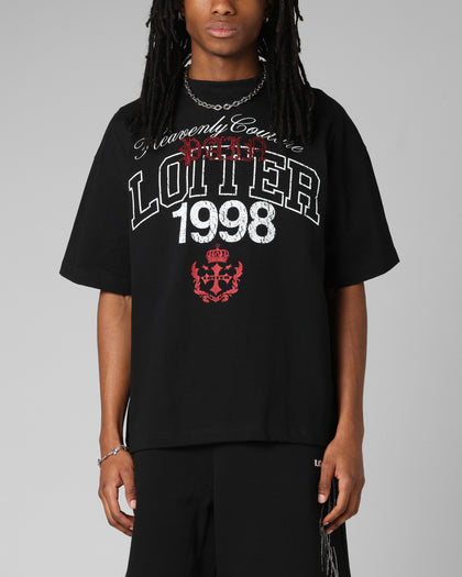 Loiter Drop Out Vintage T-Shirt Black