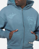 73Studio x Avatar: The Last Airbender Appa And Momo Zip Hoodie Washed Blue