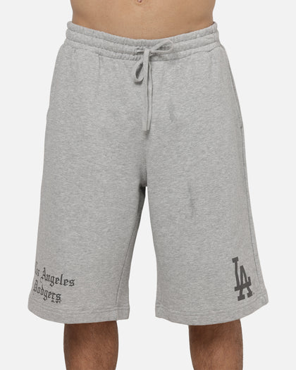 Majestic Athletic Los Angeles Dodgers Blackletter Fleece Shorts Light Marle Grey