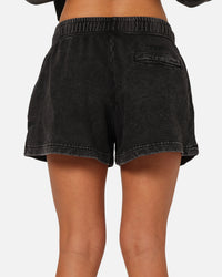 Pro Standard Women's New York Yankees Washed Crystaline Shorts Washed Black