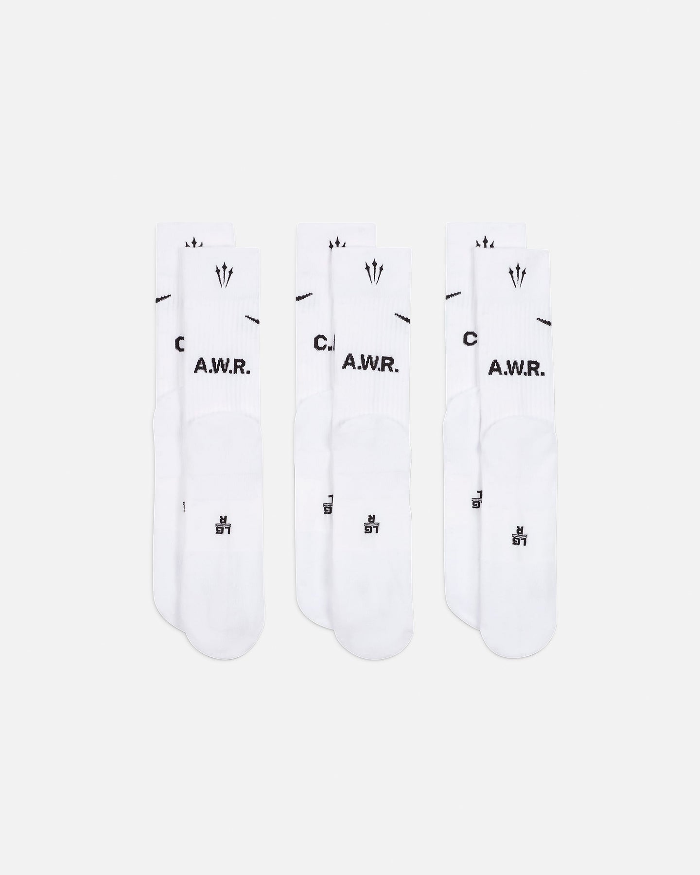 L 新品 Nike Drake NOCTA 3Pack Crew Socks ② Nike Nocta Crew Socks 3 Pack White/Black | Culture Kings