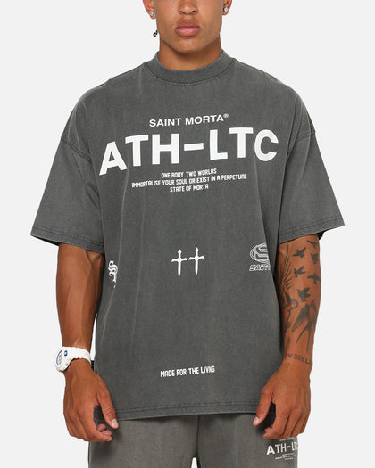 Saint Morta Athltc T-Shirt Washed Charcoal
