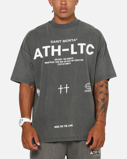 Saint Morta Athltc T-Shirt Washed Charcoal