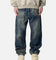 MNML Ultra Baggy Upcycled Denim Jeans Blue