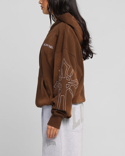 Loiter Atmosphere Zip Hoodie Vintage Brown