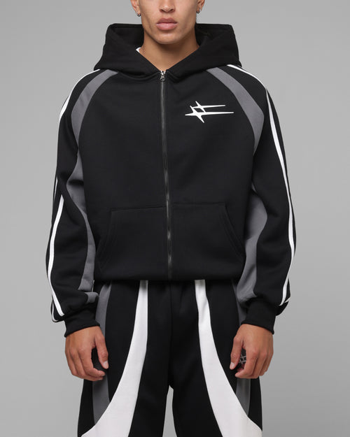 Loiter Hybrid Tek Zip Hoodie Black