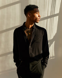 XXIII Crete Long Sleeve Button Up Shirt Black