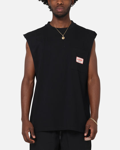 Carre Pocket Muscle T-Shirt Black