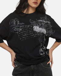 Worship Catharsis Box Crop T-Shirt Washed Black