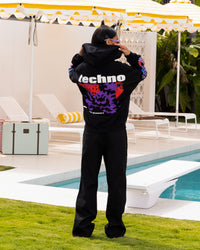 Loiter Live In Direct Vintage Hoodie Black