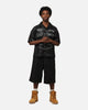 Loiter Motor PU Leather Button Up Shirt Black
