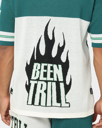 BEENTRILL Numerals Football Jersey Cream/Green
