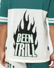 BEENTRILL Numerals Football Jersey Cream/Green