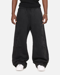 Saint Morta Crested Wing Sweatpants Washed Black