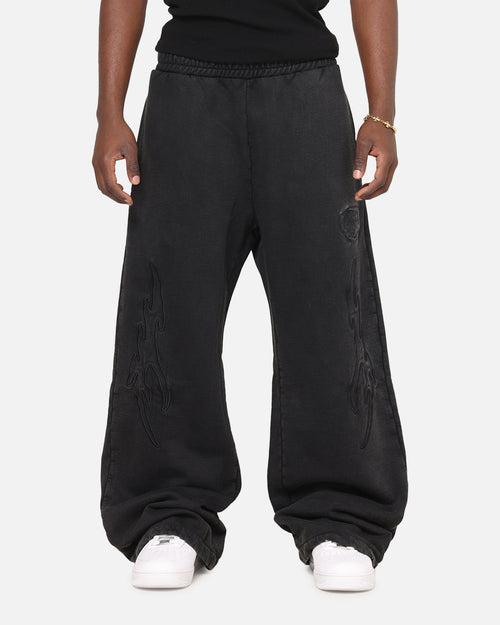 Saint Morta Crested Wing Sweatpants Washed Black