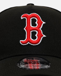 New Era Boston Red Sox 'Black And Team Color' 9FORTY A-Frame Snapback Black/Official Team Color