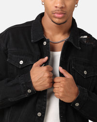 Saint Morta Denim Trucker Jacket Washed Black