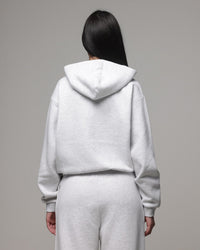American Thrift Women's Classic Zip Hoodie Grey Heather
