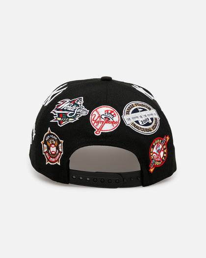 New Era New York Yankees 'All Over Embroidery' 9FORTY A-Frame Snapback Black
