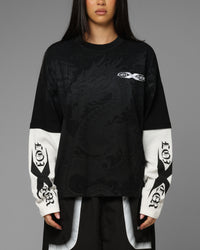 Loiter Xplicit Layered Long Sleeve T-Shirt Black