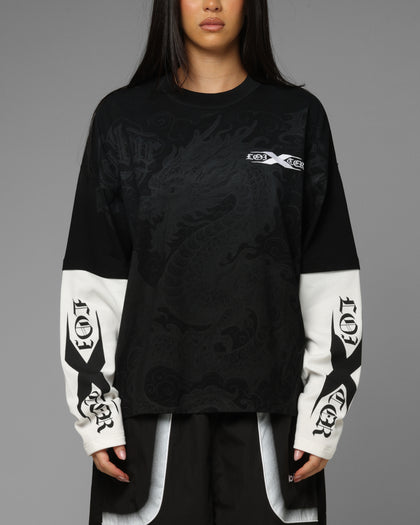 Loiter Xplicit Layered Long Sleeve T-Shirt Black