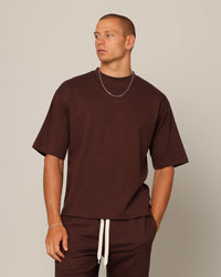 Carré Blanc Boxy T-Shirt Brown