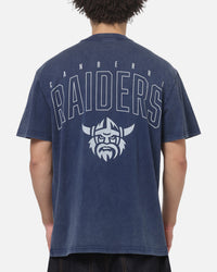 Bleacher Athletic Canberra Raiders NRL Attrition Washed T-Shirt Blue