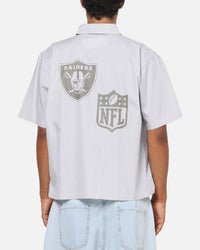 Majest Athletic Las Vegas Raiders Graphic Boxy Shirt White/Navy