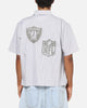 Majest Athletic Las Vegas Raiders Graphic Boxy Shirt White/Navy