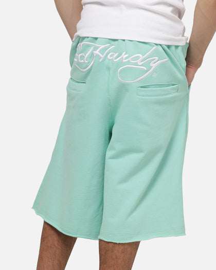 Ed Hardy Baggy Fleece Shorts Turquoise