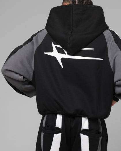 Loiter Hybrid Tek Zip Hoodie Black