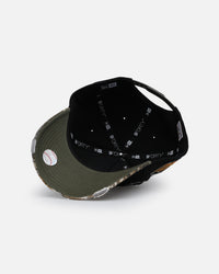 New Era Atlanta Braves 'Realtree Grit 2.0' 9FORTY A-Frame Snapback Black/Green/Orange