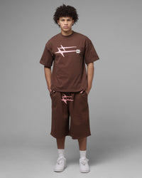 Loiter Hybrid Premium T-Shirt Brown