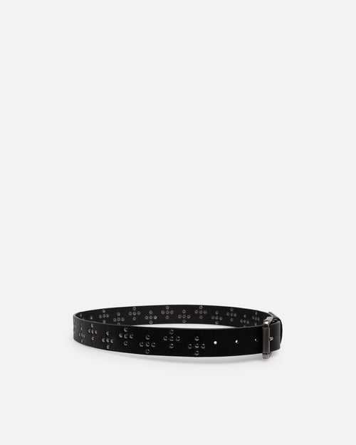 Saint Morta Dagger Leather Belt Black