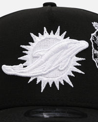 New Era Miami Dolphins 'Ornate Rose' 9FORTY A-Frame Snapback Black/White