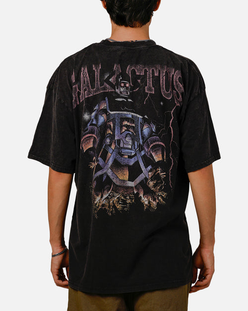 73Studio Marvel Galactus Vintage T-Shirt Black Acidwash