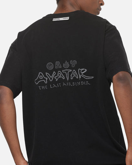 73Studio x Avatar: The Last Airbender Anng All Over Print T-Shirt Black Acidwash