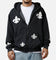 MNML Fleur Zip Up Hoodie Washed Black