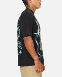73Studio X One Piece Zoro Vintage T-Shirt Off Black
