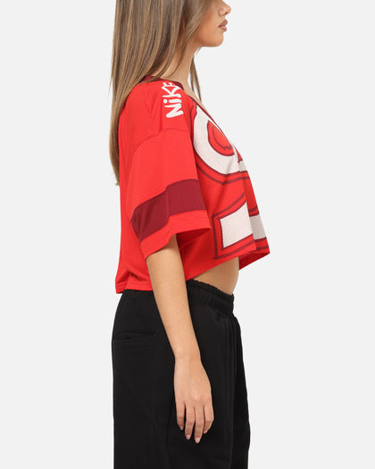 Nike Women's Sportswear Oversized Cropped Jersey University Red