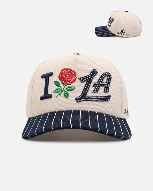 Mitchell & Ness Los Angeles Dodgers 'Visor Stripes' Pro Pinch Snapback Natural