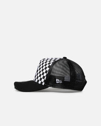 New Era Los Angeles Dodgers 'Checker Trucker' 9FORTY A-Frame Trucker Snapback White